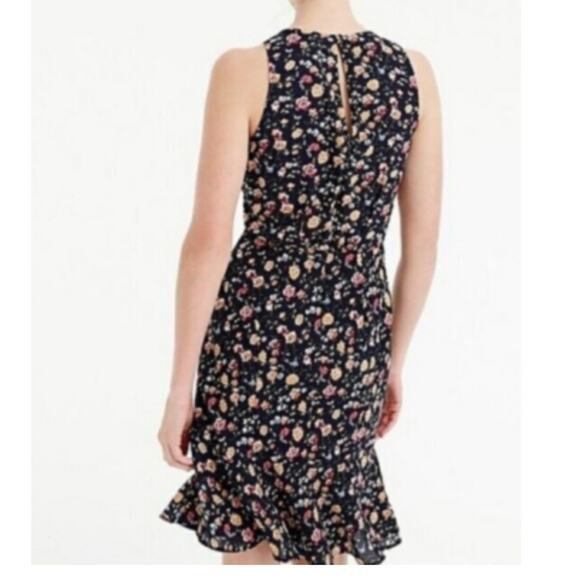 J. Crew Mercantile Navy Vintage Floral Ruched Waist Midi Dress - Picture 5 of 8